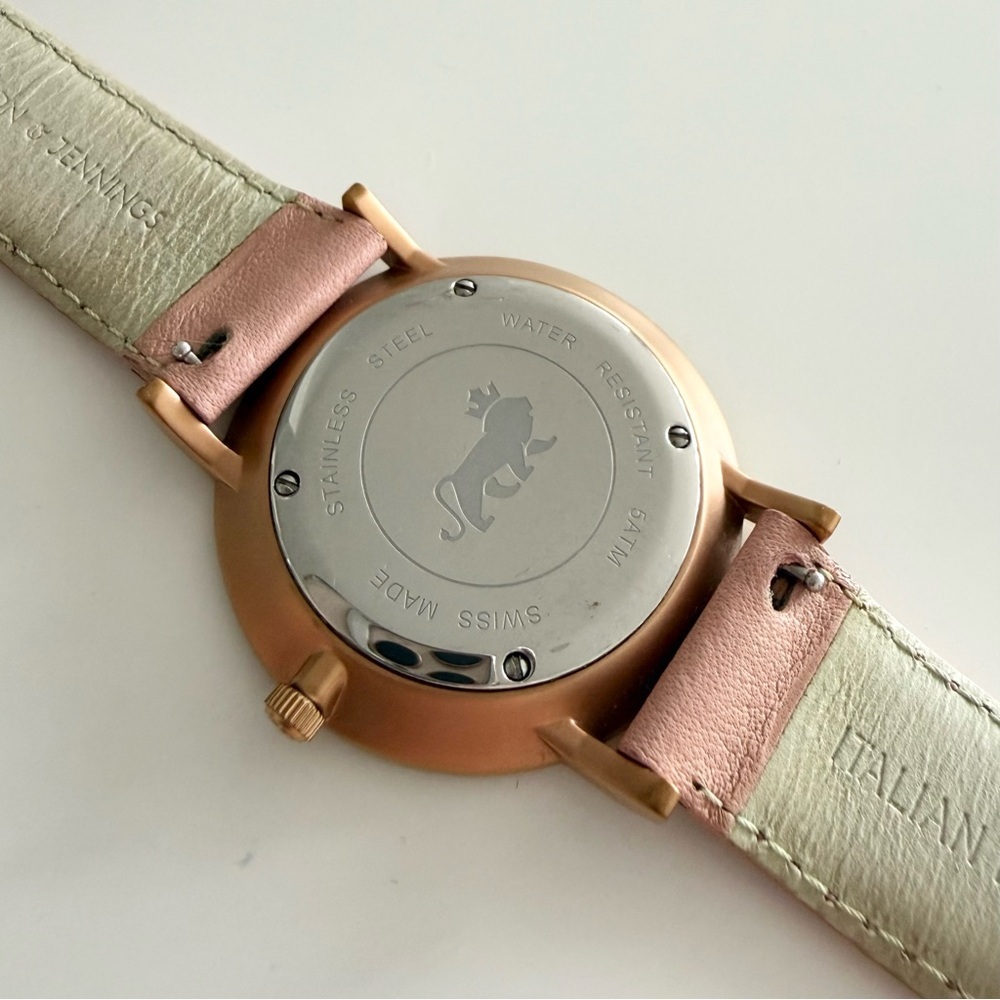 Larsson & Jennings Pink Leather / Rose Gold Lugano Minimalist Watch | Swiss Made - Picture 5 of 5